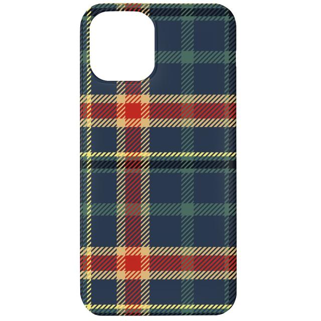 Custom iPhone 11 Cases: Navy Blue and Pine Plaid, Slim Case, Matte Finish, Multicolor