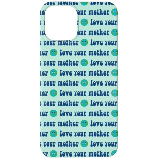 Custom iPhone 12 Cases: Love Your Mother - Earth Day - Mint, Slim Case, Matte Finish, Blue, True Blue