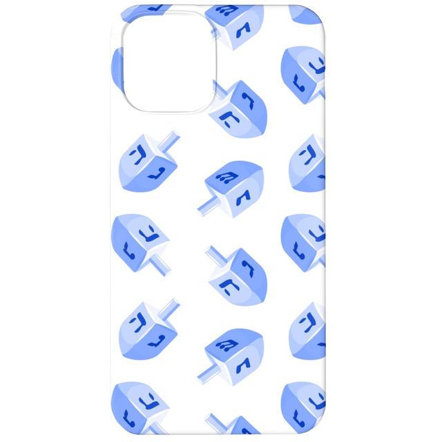 Custom iPhone 12 Cases: Dreidels, Slim Case, Matte Finish, Blue Bonnet
