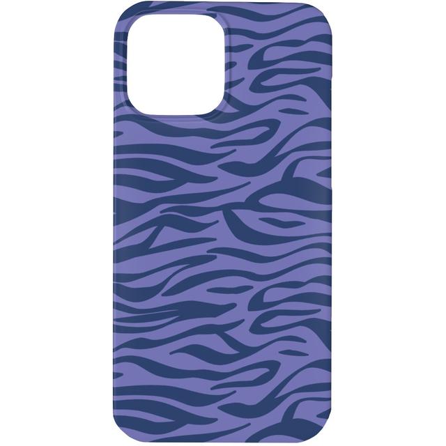 Custom iPhone 13 Pro Cases: Zebra Animal Print - Purple, Silicone Liner Case, Matte Finish, Purple