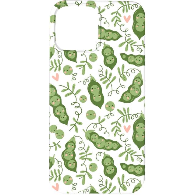 Custom iPhone 13 Pro Cases: Cute Peas - Green, Silicone Liner Case, Matte Finish, Green, Classic Green