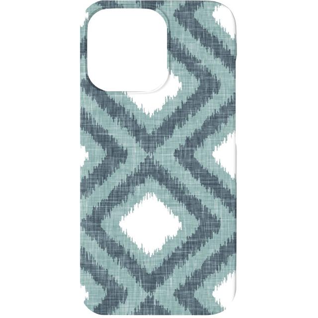 Custom iPhone 13 Cases: Ikat Diamonds - Dusty Blue, Silicone Liner Case, Matte Finish, Blue, True Blue