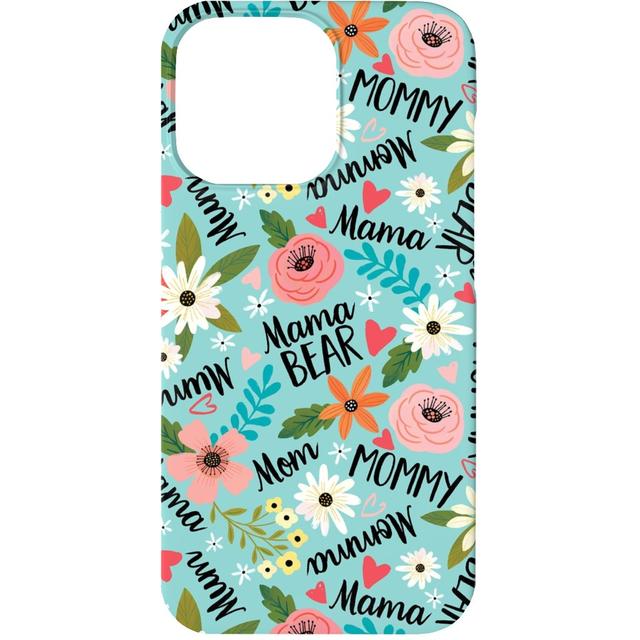 Custom iPhone 13 Cases: Mom's the Word - Multi, Slim Case, Matte Finish, Blue, True Blue