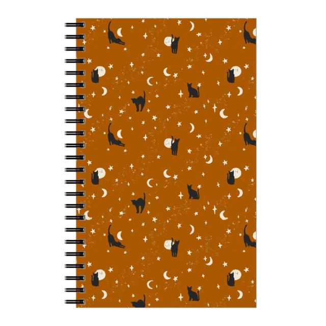 Personalized Notebooks: Halloween Black Cats - Orange, 5x8, Orange