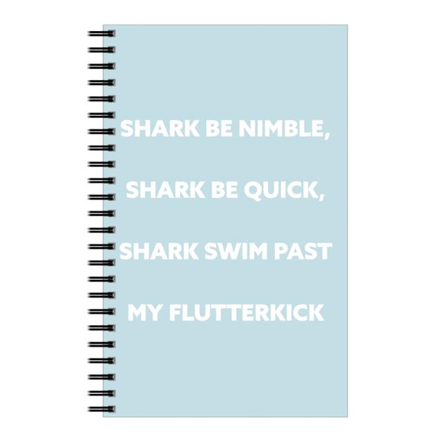 Personalized Notebooks: Shark Be Nimble - Blue, 5x8, Blue, True Blue