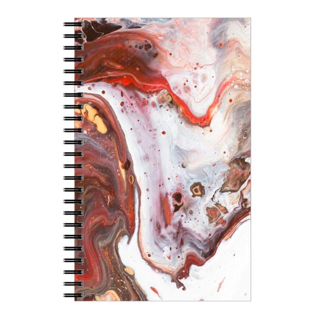 Personalized Notebooks: Acrylic Flow, 5x8, Brown, Pebble