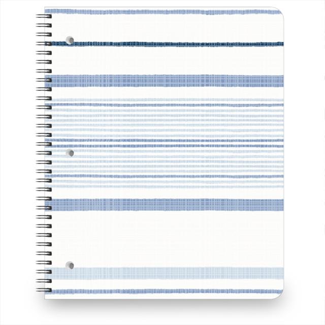 Personalized Notebooks: Double Anderson Stripe - Blue, 8.5x11, Blue, True Blue