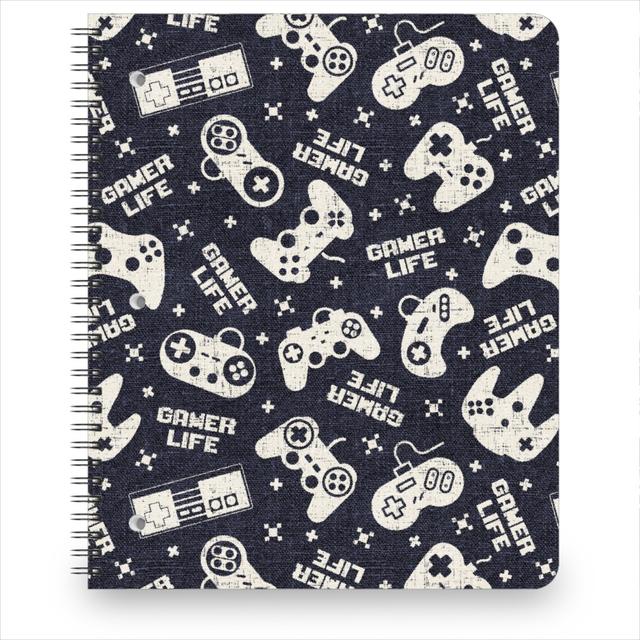 Personalized Notebooks: Gamer Life, 8.5x11, Blue, Silhouette