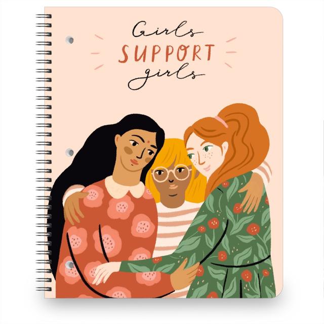 Personalized Notebooks: Girls Support Girls - Multi, 8.5x11