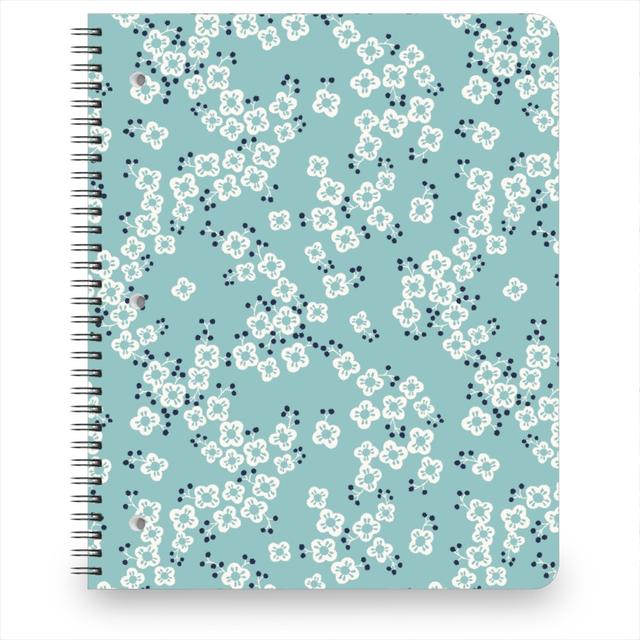 Personalized Notebooks: Japanese Blossom - Blue, 8.5x11, Blue, True Blue