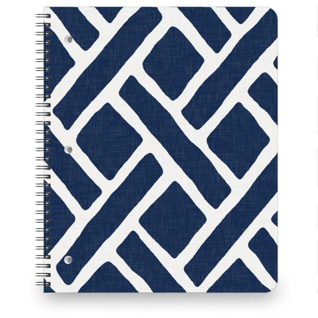 Personalized Notebooks: Savannah Trellis, 8.5x11, Blue, Silhouette