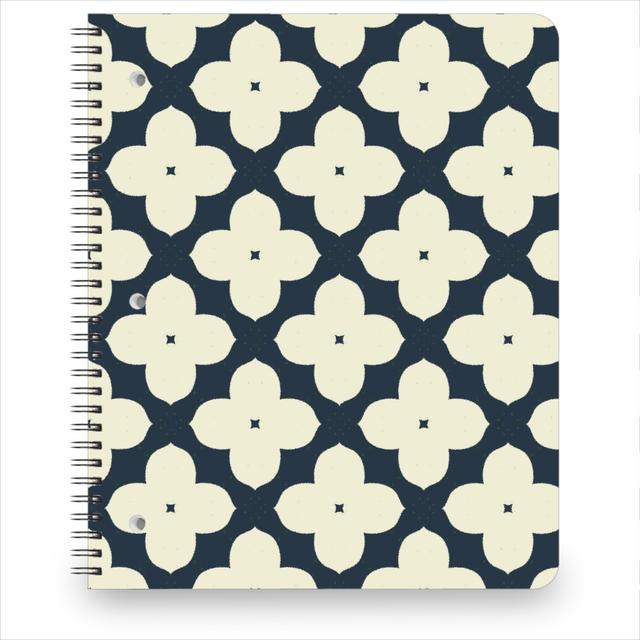 Personalized Notebooks: Bunchberry - Black, 8.5x11, Blue, True Blue