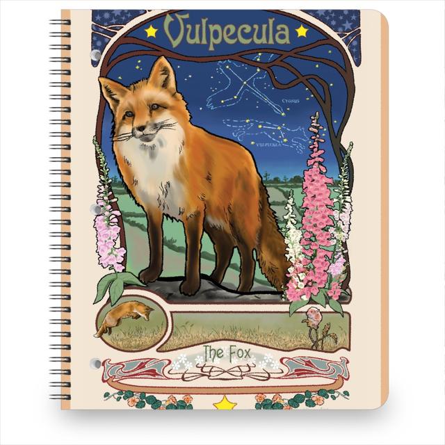 Personalized Notebooks: Vulpecula the Fox, 8.5x11, Multicolor