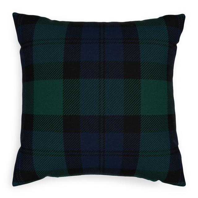 Woven Pillows: Blackwatch Tartan - Black, Beige, 20x20, Single Sided, Black