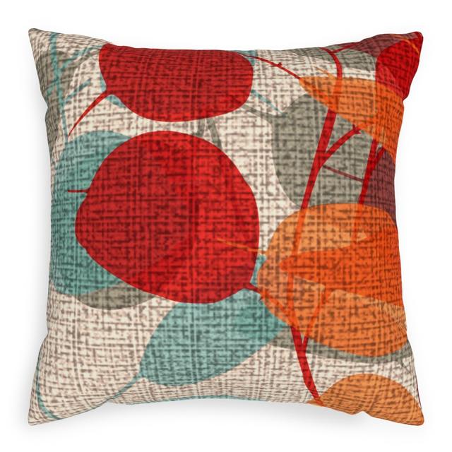 Woven Pillows: Lunaria on a Fall Day - Multi, Beige, 20x20, Single Sided