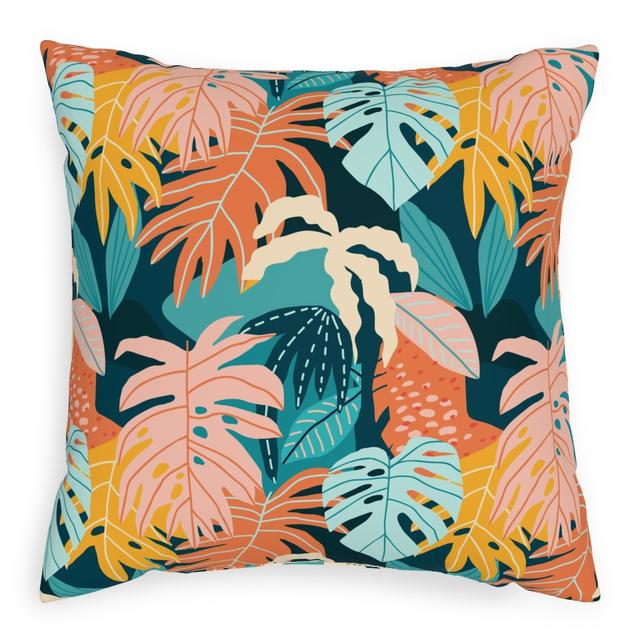 Woven Pillows: Colors of the Jungle - Multi, Beige, 20x20, Single Sided