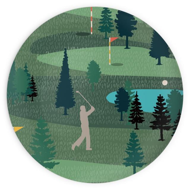 Plates: Golf Day Out - Green, 10x10, Green, Classic Green