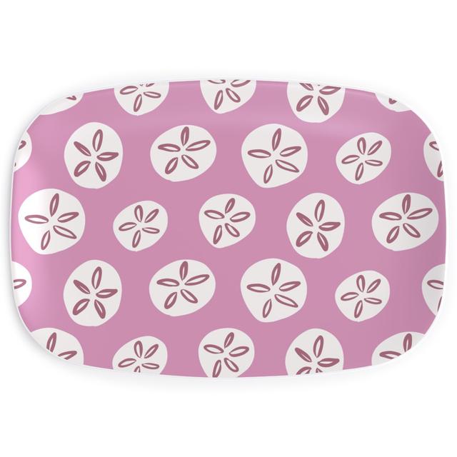 Serving Platters: Sand Dollar Sea Shells, Pink, Whisper