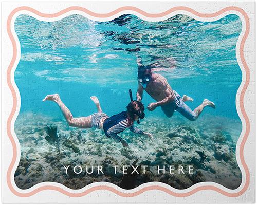 Custom Photo Puzzles: Wave Border, 520 Pieces, Pink, priscilla