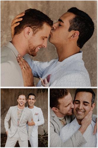 Custom Photo Puzzles: Gallery of Three Portrait, 1014 Pieces, Multicolor