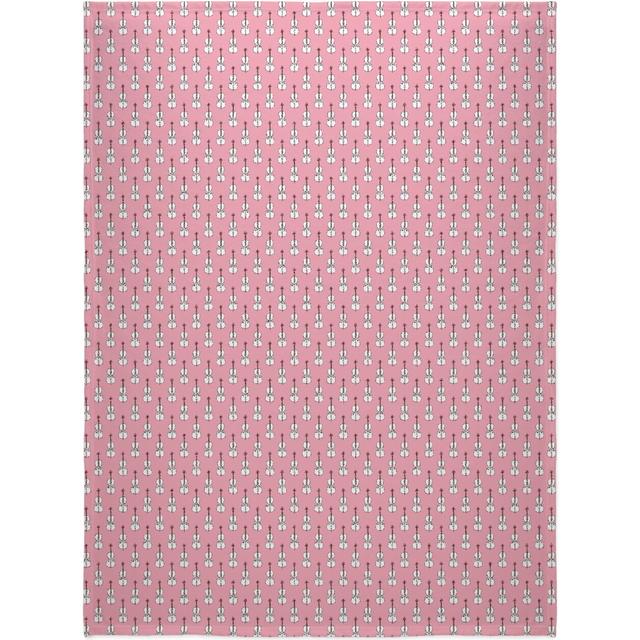 Fleece Photo Blankets: Violins - Pink Blanket, Fleece, 60x80, Pink, Bright Pink
