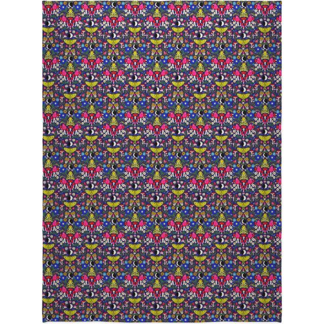 Fleece Photo Blankets: Moth Moon Mushroom - Multicolor Blanket, Fleece, 60x80, Multicolor
