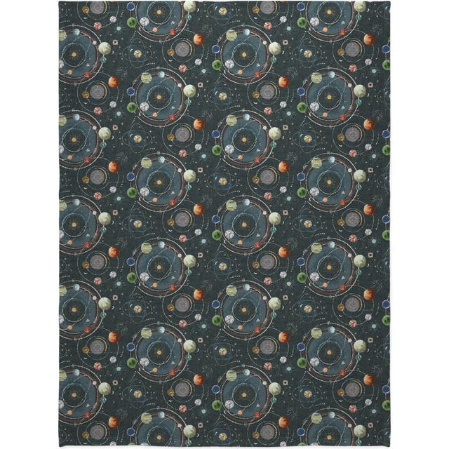 Plush Fleece Photo Blankets: Space Map - Multicolor Blanket, Plush Fleece, 60x80, Blue, True Blue