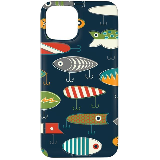 Custom iPhone 11 Pro Cases: Hooked Up - Navy, Silicone Liner Case, Matte Finish, Multicolor