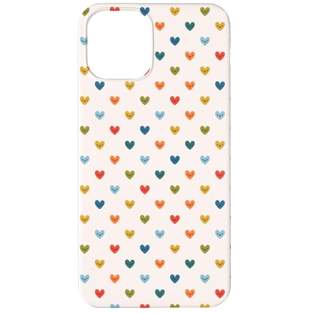 Custom iPhone 11 Cases: Cute Colored Hearts - Multi, Slim Case, Matte Finish
