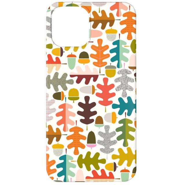 Custom iPhone 11 Cases: Autumn Oak Tree - Multi on White, Slim Case, Matte Finish