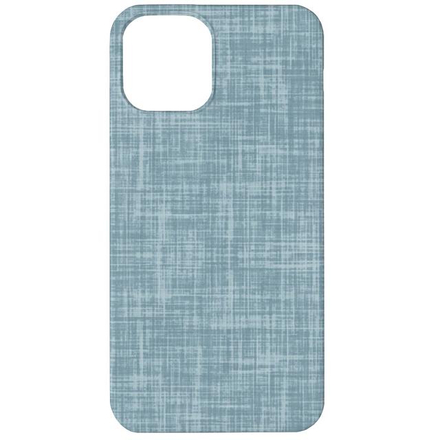 Custom iPhone 12 Cases: Vintage Linen, Silicone Liner Case, Matte Finish, Blue, Marine Layer