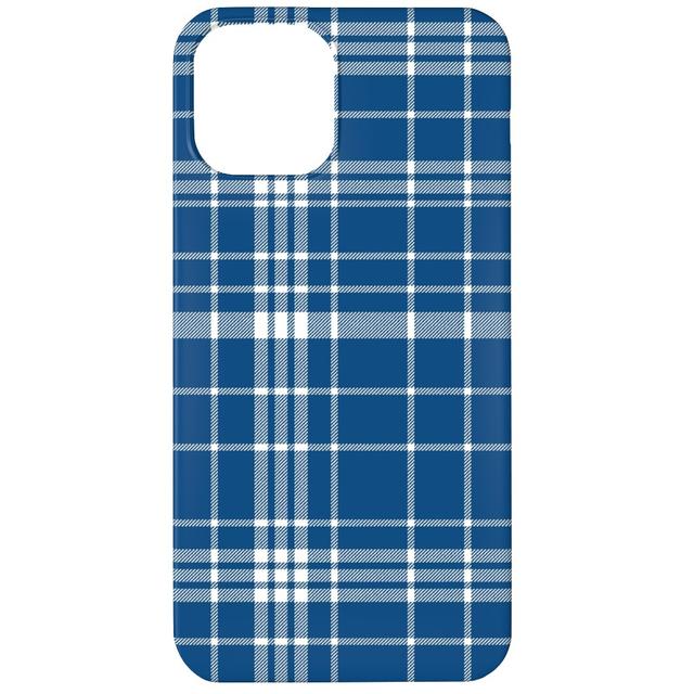 Custom iPhone 12 Cases: Tartan Check, Slim Case, Matte Finish, Blue, Royal