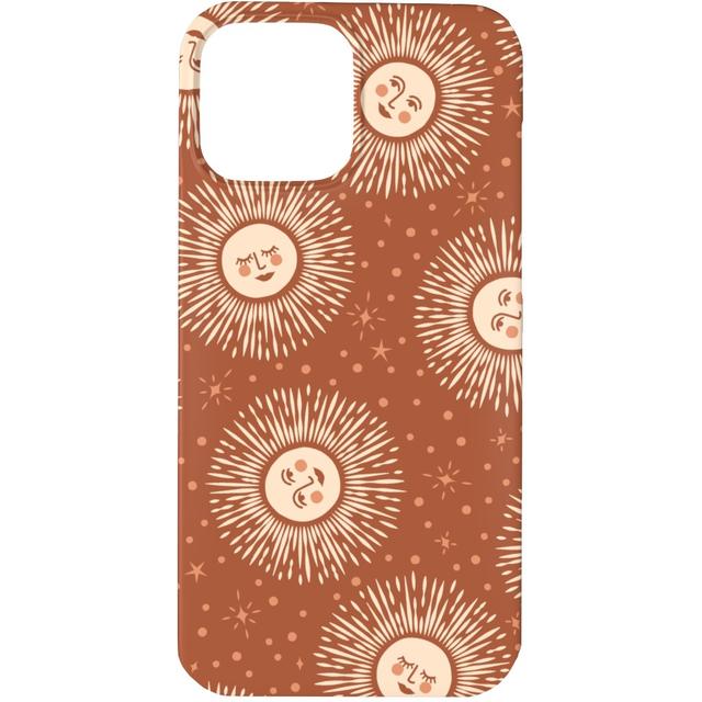 Custom iPhone 13 Pro Cases: Golden Sun - Multidirectional - Rust Brown, Silicone Liner Case, Matte Finish, Orange