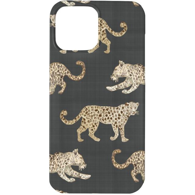 Custom iPhone 13 Pro Cases: Leopard Parade, Slim Case, Matte Finish, Gray, Dark Gray