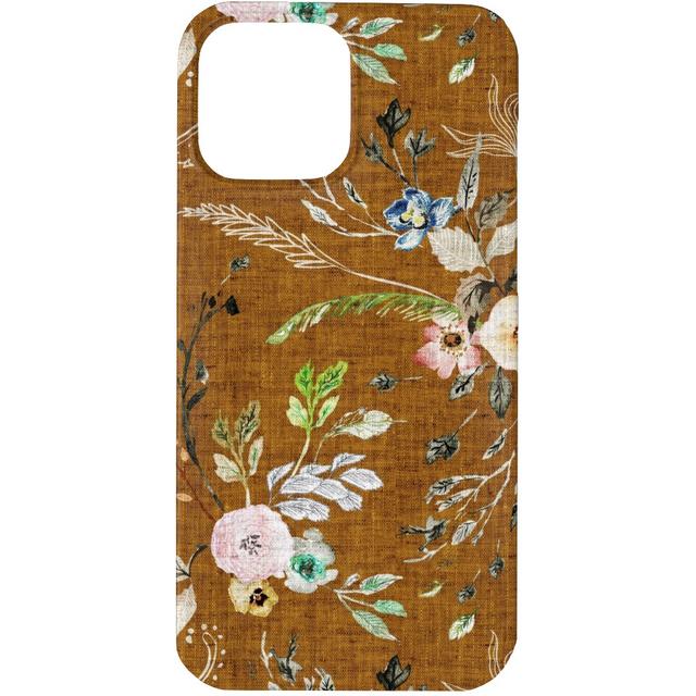 Custom iPhone 13 Pro Cases: La Boheme Floral - Russet, Slim Case, Matte Finish, Brown