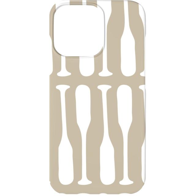 Custom iPhone 13 Cases: Nautical Boat Oars/Paddles - Neutral Beige, Silicone Liner Case, Matte Finish, Beige, Pearl