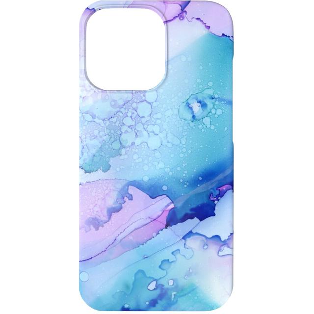 Custom iPhone 13 Cases: Watercolor Waves - Blue and Purple, Silicone Liner Case, Matte Finish, Blue, True Blue