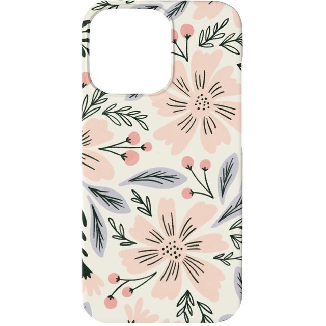 Custom iPhone 13 Cases: Flora - Pink, Slim Case, Matte Finish, Pink, Bright Pink