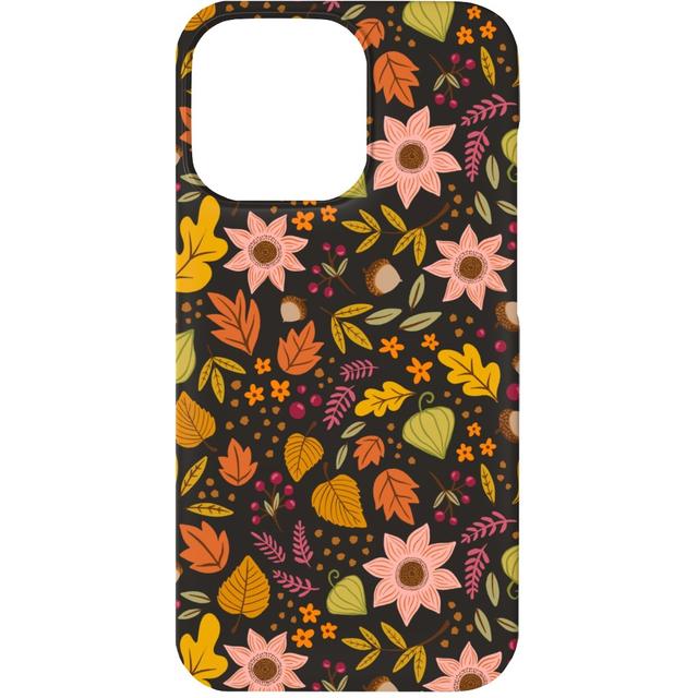 Custom iPhone 13 Cases: Autumn Floral - Dark, Slim Case, Matte Finish, Multicolor