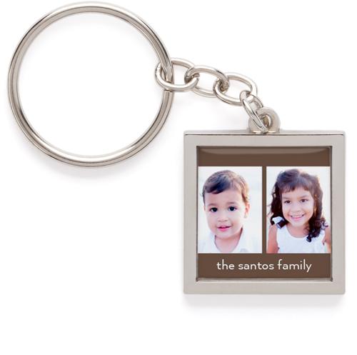 Pewter Key Rings: Gallery of Two Frame, Multicolor