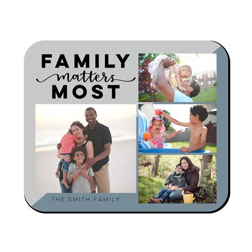 Custom Mouse Pads: Family Most Collage, Gray, storm
