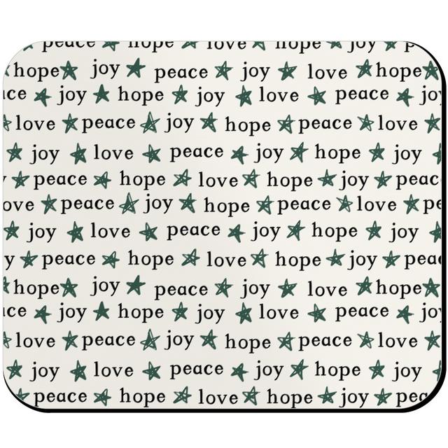 Custom Mouse Pads: Peace Love Hope Joy - Beige, Pearl