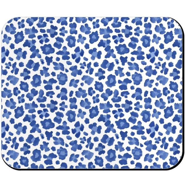 Custom Mouse Pads: Leopard Pattern Print, Blue