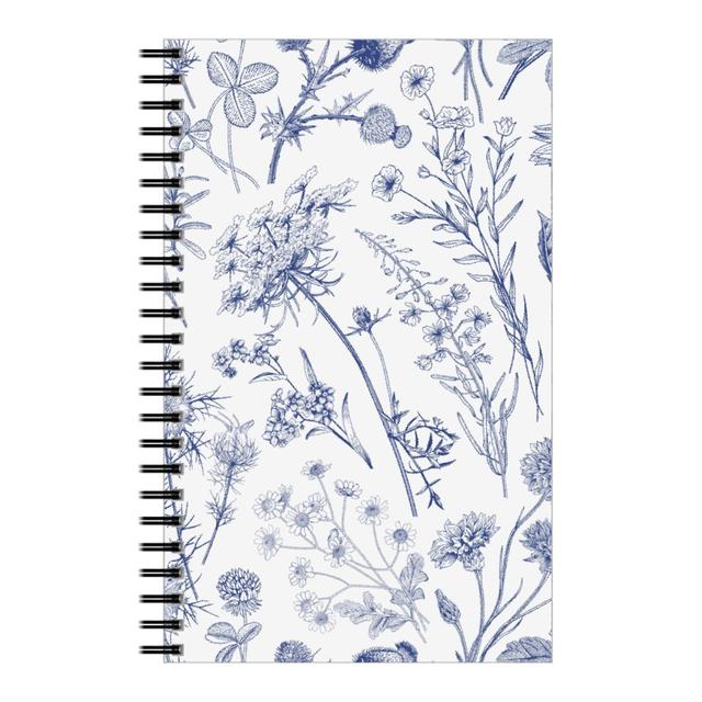 Personalized Notebooks: Wild Flowers - Blue, 5x8, Blue, True Blue