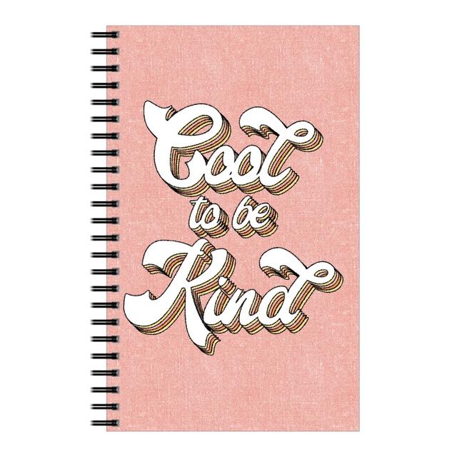 Personalized Notebooks: Cool To Be Kind - Textured Pink, 5x8, Pink, Bright Pink