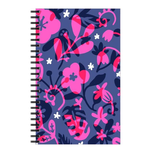 Personalized Notebooks: Tropical Floral - Fuchsia, 5x8, Pink, Bright Pink