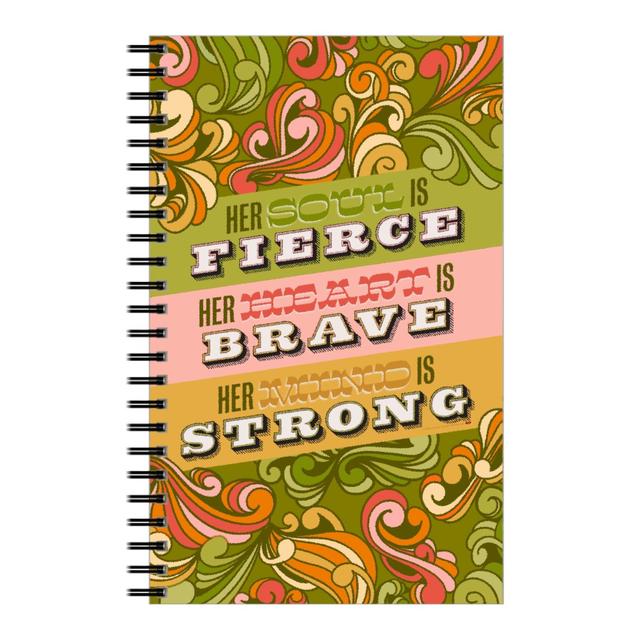 Personalized Notebooks: Fierce Brave Strong, 5x8, Multicolor, Garden