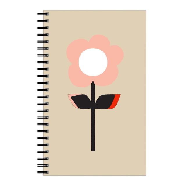 Personalized Notebooks: Retro Flower, 5x8, Pink, Fair Weather
