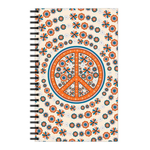 Personalized Notebooks: Retro 70s Peace Sign - Multi, 5x8