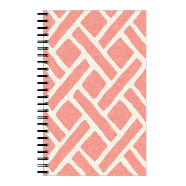 Personalized Notebooks: Lattice - Light Coral, 5x8, Pink, Bright Pink